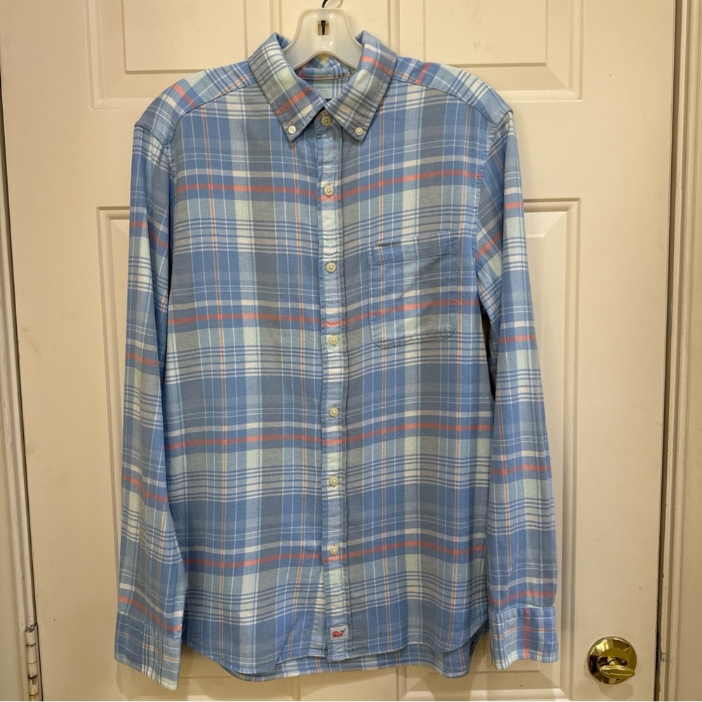 Vineyard Vines Classic Fit Murray Plaid Button Up Flannel Shirt Men’s Sz S
